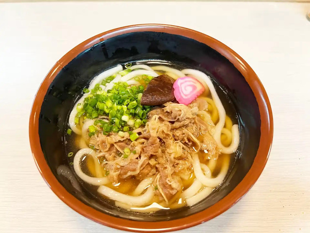 フェリー屋久島2のうどんコーナーで注文した肉うどん