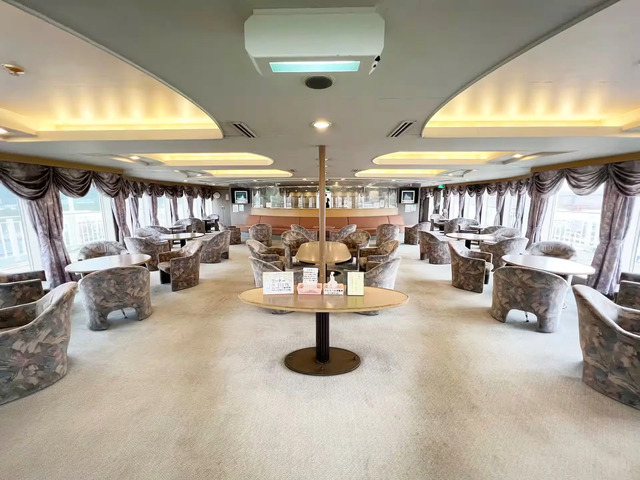 Observation room inside Ferry Yakushima 2