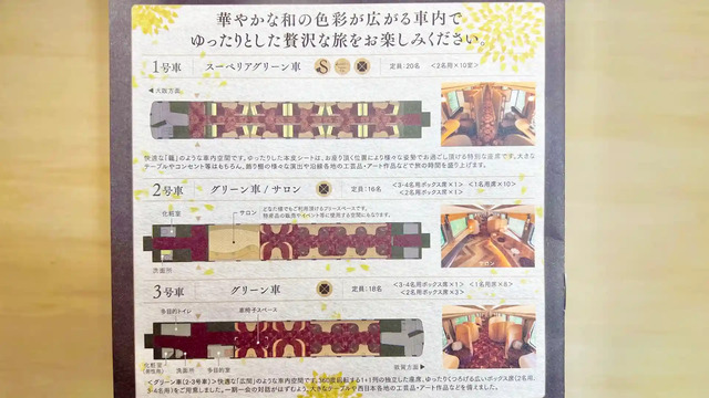 観光列車「はなあかり」車内マップ