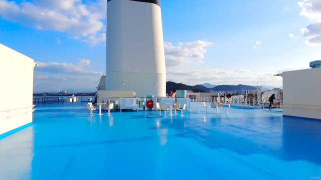 阪九フェリーひびき展望デッキ