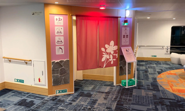 阪九フェリーせっつ船内の女性用大浴場