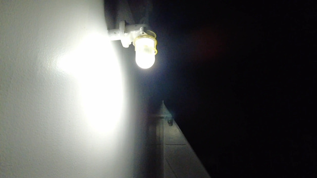 展望デッキの照明の下で年を越した時の様子