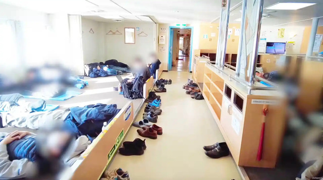 오키키센 2등실 객실