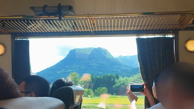Mt. Kirikabu as seen from the train window