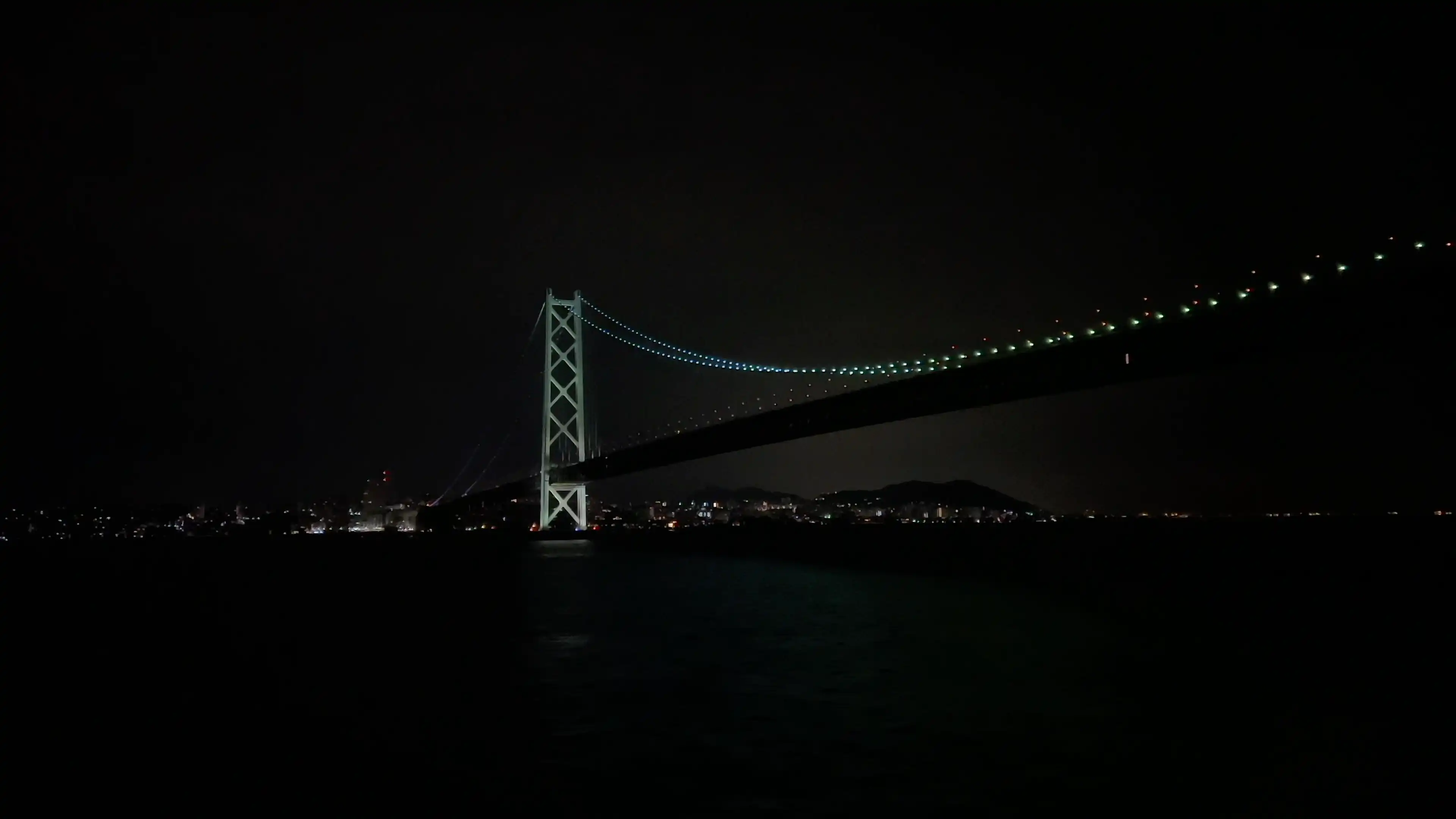 展望デッキから見えた明石海峡大橋