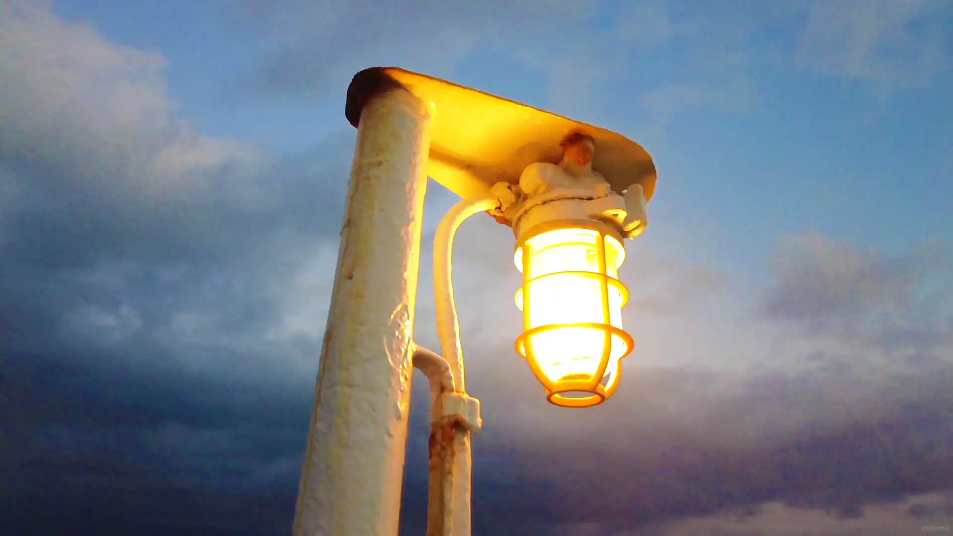 Evening scenery with the observation deck lights on Orita Kisen Ferry Yakushima 2