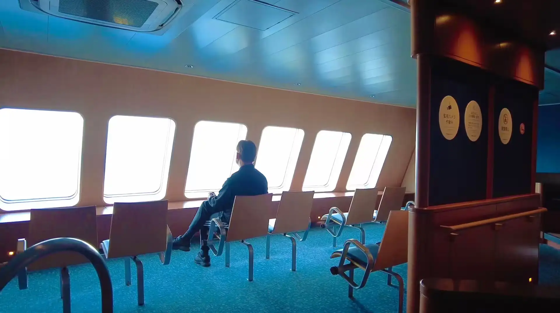 Observation room inside Hankyu Ferry Yamato