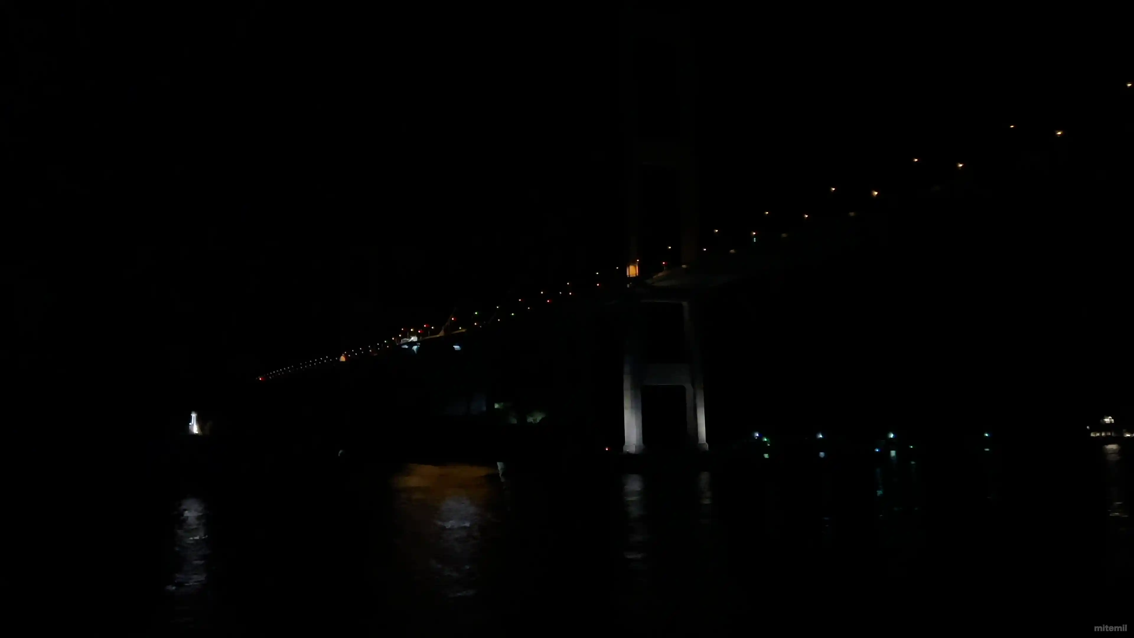 展望デッキから見えた来島海峡大橋