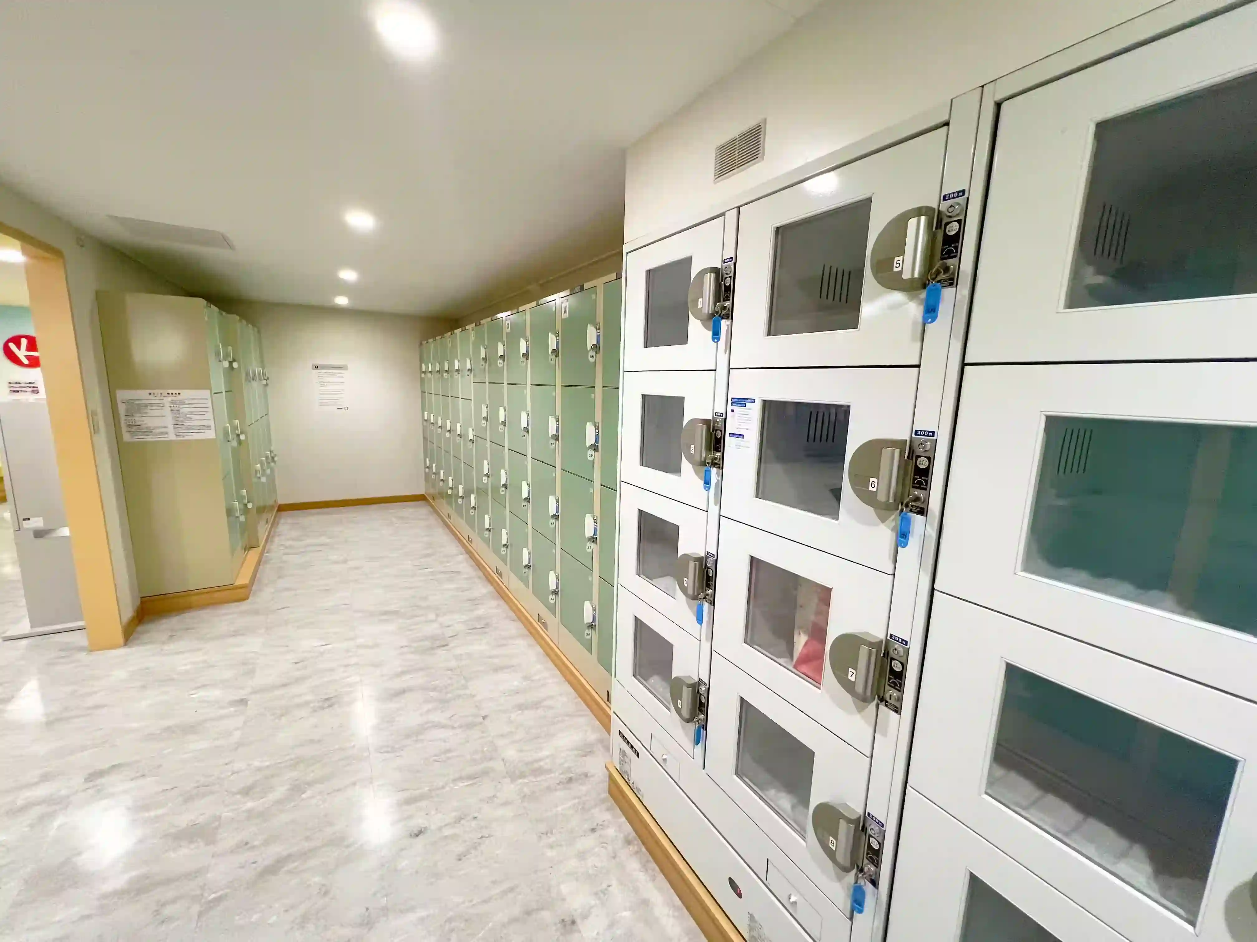 Coin locker on board Meimon Taiyo Ferry Kyoto