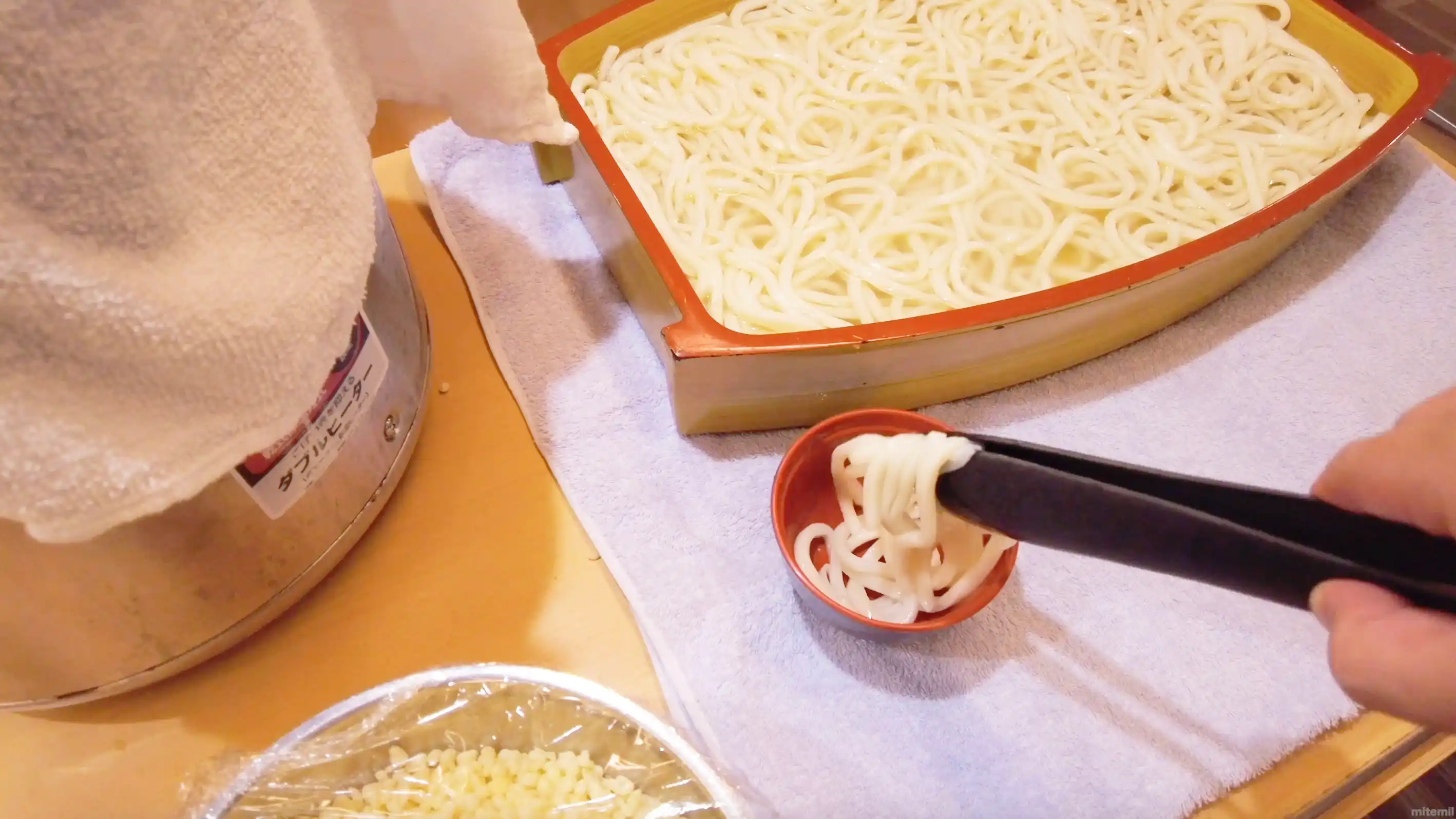 名門大洋フェリーきょうとの夕食ブッフェのうどん