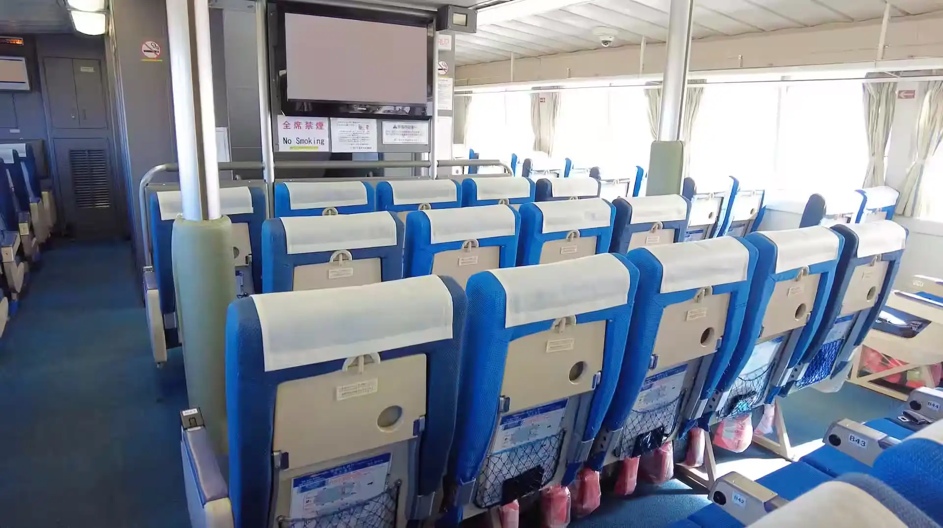 Seating on the second floor of the Tane-Yaku High-Speed Boat Rocket 2